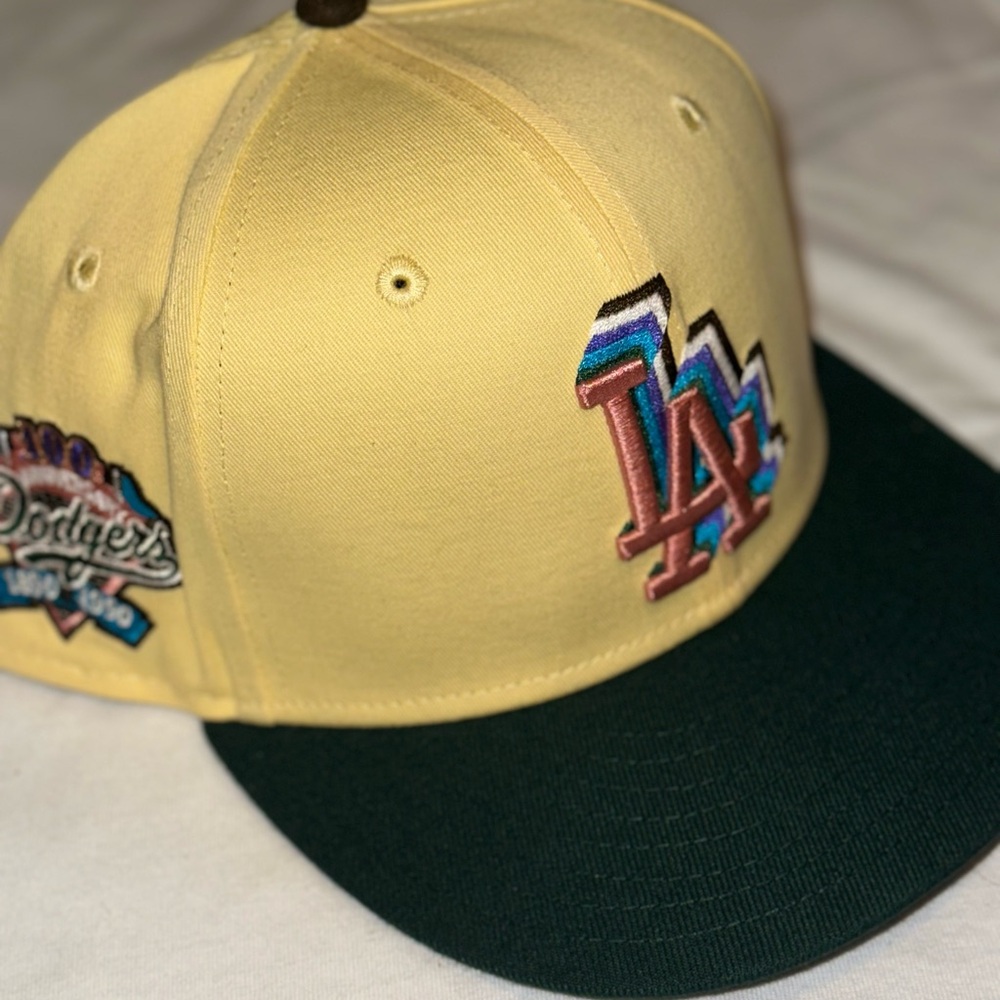 New Era Yellow and Green LA Dodgers Hat